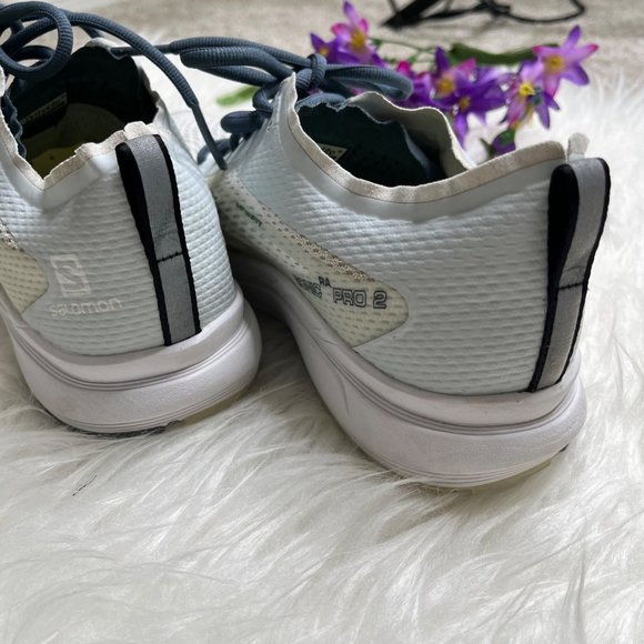 Salomon Running Shoes Sonic RA Pro 2 Sneakers Size 7.5 White - Picture 6 of 11